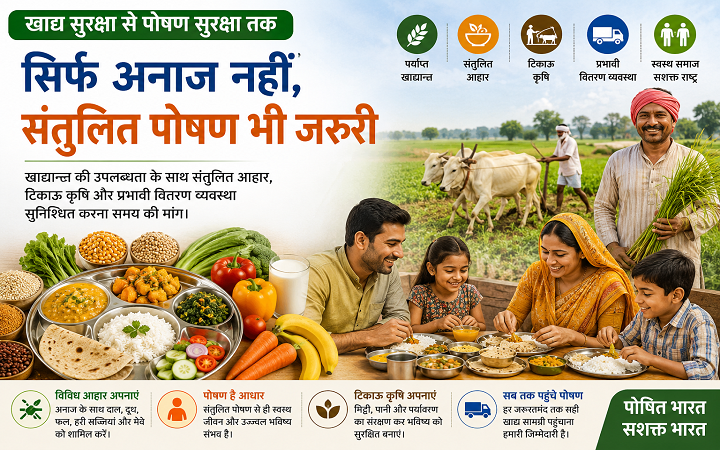 सिर्फ अनाज नहीं, संतुलित पोषण भी जरूरी